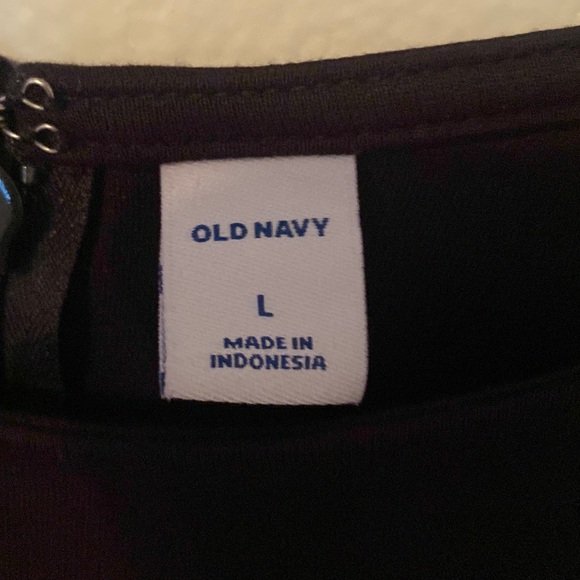 Old Navy Black Sleeveless RuffleTrim Knee-Length Sheath Dress [Size: L] - Picture 5 of 9